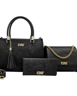 Kit Bolsa Feminina De Ombro Transversal Tira Colo E Carteira