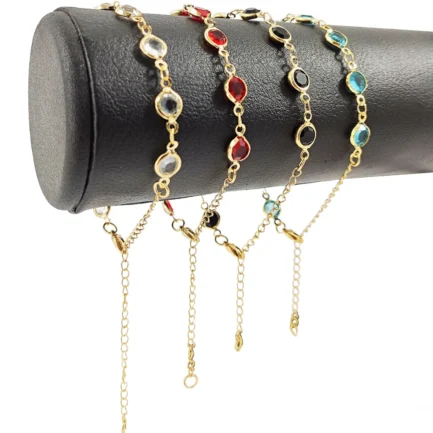Colar Feminino Semijoia Corrente Veneziana Fina Com Pingente + Pulseira + Conjunto De Brincos - Image 3