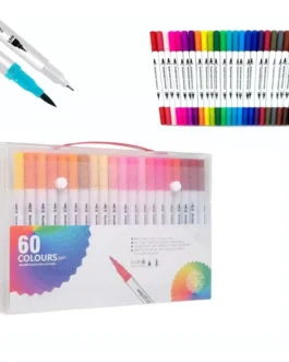 Kit Caneta Pen Brush Ponta Pincel Lettering Duas Pontas Ponta Pincel Lettering Canetinha