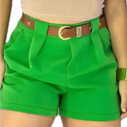 SHORT ALFAIATARIA FEMININO CINTURA ALTA COM BOLSO SOCIAL - Image 2