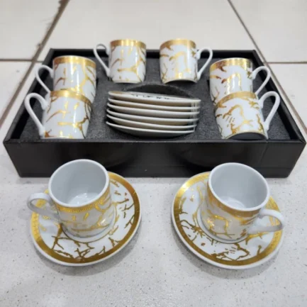 Xícara de café kit com 12 peças de Cerâmica em porcelana
