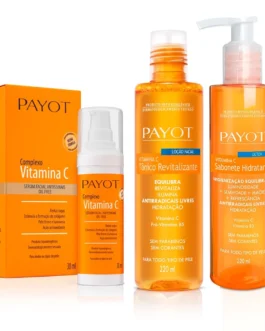 Kit Limpeza Tonificação e Tratamento Facial Vitamina C Payot