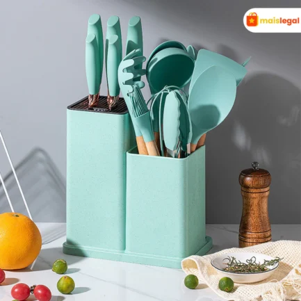 Jogo Utensílios de Cozinha Luxo 19 Peças - Image 2