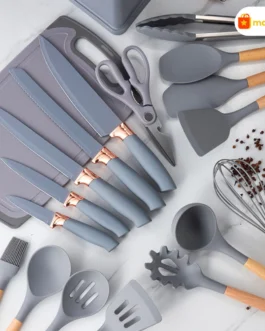 Jogo Utensílios de Cozinha Luxo 19 Peças